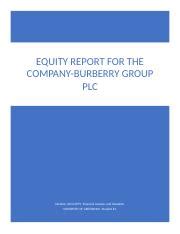 burberry equity research report|Burberry plc website.